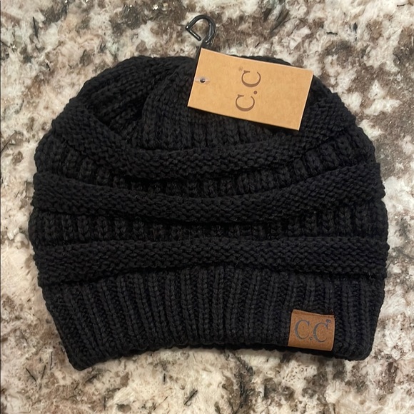 C.C Black Knit Beanie Brand New With Tags - Picture 1 of 6
